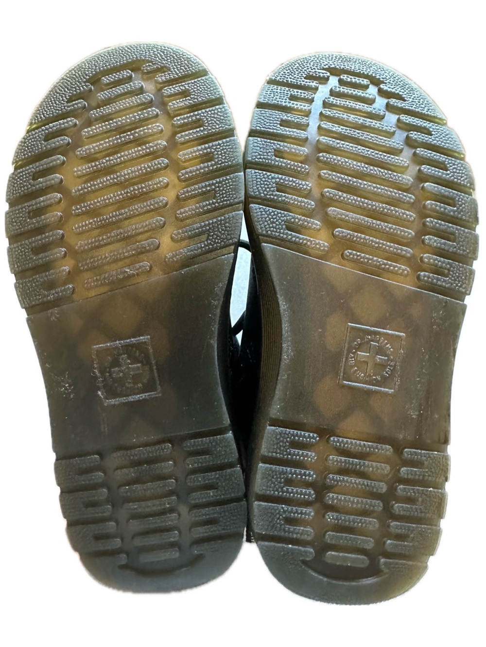 Dr. Martens Kids Black Lace-Up Boots with Yellow Stitching - Picture 6 of 7